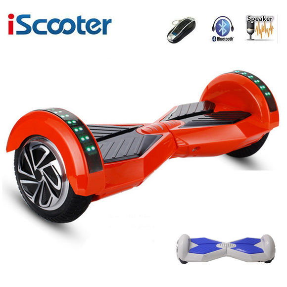 iScooter 8 Inche Hover Board Bluetooth Hoverboard 2 Wheels Balance Scooter  electric skateboard With Marquee For Outdoor Sport