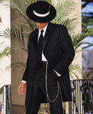 Black with White Pinstripe